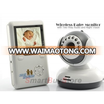 Digital Video Baby Monitor - 2.4 Ghz Nightvision and Two-Way Audio/Video Camera with 3.5-Inch LCD