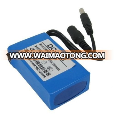 12V 1800mAh High Capacity Mini Portable DC-168 Rechargeable Lithium Li-ion Battery for CCTV Camera